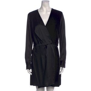 Rag & Bone Victor silk and velvet black tuxedo wrap mini dress - size S - NWT